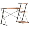 Image de vidaXL Bureau avec étagère Noir et marron 116x50x93 cm20290