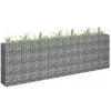 Image de vidaXL Lit surélevé à gabion Acier galvanisé 270x30x90 cm