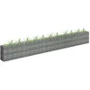 Image de vidaXL Lit surélevé à gabion Acier galvanisé 450x30x60 cm