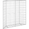 Image de vidaXL Vidaxl Lit Surélevé À Gabion En Trapèze Acier Galvanisé 100x20x100 Cm