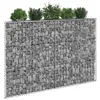 Image de vidaXL Lit surélevé à gabion en trapèze Acier galvanisé 150x20x100 cm