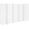Image de vidaXL Vidaxl Jardinière À Gabion En H Fil D'acier 260x40x150 Cm