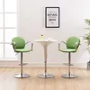 Image de vidaXL Tabourets De Bar Avec Accoudoir 2 Pcs Vert Similicuir