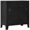 Image de vidaXL Coffre de rangement industriel Noir 75x40x80 cm Acier145358