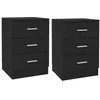 Image de vidaXL Tables de chevet 2 pcs Noir 38x35x56 cm Bois d'ingénierie800453