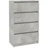 Image de Buffet Gris bÃ©ton 60x35x98,5 cm AgglomÃ©rÃ© - VidaXL