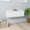 Image de vidaXL Étagère murale et tiroirs Blanc 60x26x18,5 cm Bois d'ingénierie800585