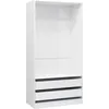 Image de vidaXL Garde-Robe Blanc Brillant 100x50x200 Cm Aggloméré - Vidaxl
