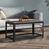 Image de vidaXL Table basse Gris et noir 90x45x45 cm MDF et fer286083