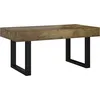 Image de vidaXL vidaXL Table basse Marron foncé et noir 90x45x40 cm MDF et fer