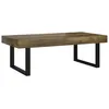Image de vidaXL Vidaxl Table Basse Marron Foncé Et Noir 120x60x40 Cm Mdf Et Fer