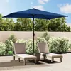 Image de vidaXL Parasol d'extérieur avec poteau en métal 300x200 cm Azuré