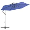 Image de vidaXL Parasol déporté avec mât en aluminium 300 cm Bleu