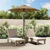 Image de vidaXL Parasol Taupe 200x224 cm Aluminium47207