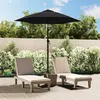 Image de vidaXL Parasol Noir 200x224 cm Aluminium47210