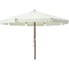 Image de vidaXL Vidaxl Parasol Avec Mât En Bois 330 Cm Blanc Sable