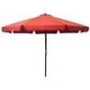 Image de vidaXL Parasol d'extérieur avec mât en bois 330 cm Terre cuite47217