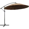 Image de vidaXL Vidaxl Parasol Suspendu Taupe 3 M Mât En Aluminium