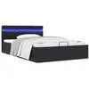 Image de vidaXL Cadre de lit à rangement hydraulique sans matelas avec LED noir 285543