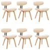 Image de Chaises De Salle Ã Manger 6 Pcs CrÃ¨me Bois CourbÃ© Et Similicuir