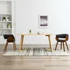 Image de vidaXL Chaises à manger lot de 2 gris bois courbé et tissu