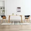 Image de vidaXL Chaises de salle Ã  manger 2 pcs Noir Bois courbÃ© et similicuir