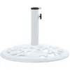 Image de Vidaxl Socle De Parasol Blanc 12 Kg 48 Cm Fonte