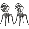 Image de vidaXL Chaises de bistro lot de 2 Bronze Aluminium coulé47862