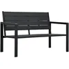 Image de Banc De Jardin 120 Cm Pehd Noir Aspect De Bois