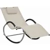 Image de vidaXL Vidaxl Chaise Longue Avec Oreiller Crème Textilène