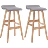 Image de vidaXL Vidaxl Tabourets De Bar 2 Pcs Gris Clair Tissu