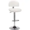 Image de vidaXL Tabouret De Bar Blanc Similicuir