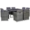 Image de Salon De Jardin 9 Pcs Avec Coussins RÃ©sine TressÃ©e Anthracite