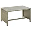 Image de vidaXL Table basse beige 70x40x38 cm résine tressée