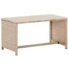 Image de Vidaxl Table Basse Beige 70x40x38 Cm RÃ©sine TressÃ©e