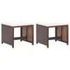 Image de Vidaxl Tabourets De Jardin Lot De 2 Et Coussins RÃ©sine TressÃ©e Marron