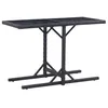 Image de vidaXL Table de jardin Noir 110x53x72 cm Verre et résine tressée46452