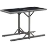 Image de vidaXL Table de jardin Anthracite 110x53x72 cm Verre et résine tressée46455