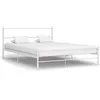 Image de vidaXL Cadre de lit sans matelas blanc métal 120x200 cm