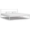 Image de vidaXL Cadre de lit sans matelas et tête de lit blanc métal 160x200 cm284696