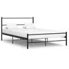 Image de vidaXL Cadre de lit avec tête de lit sans matelas noir 140x200cm métal