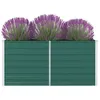 Image de vidaXL Jardinière 160 x 80 x 77 cm Acier galvanisé Vert47010