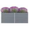 Image de vidaXL Jardinière 160 x 80 x 45 cm Acier galvanisé Gris47011
