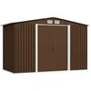 Image de vidaXL Vidaxl Abri De Stockage Pour Jardin Marron 257x205x178 Cm Acier