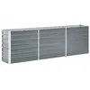 Image de vidaXL Lit surélevé de jardin Acier galvanisé 240x40x77 cm Gris