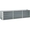 Image de vidaXL vidaXL Lit surélevé de jardin Acier galvanisé 240x40x45 cm Gris