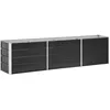 Image de vidaXL Lit surélevé de jardin Acier galvanisé 240x40x45 cm Anthracite47047