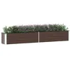 Image de vidaXL Lit surélevé de jardin Acier galvanisé 320x40x45 cm Marron47054