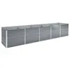 Image de vidaXL Lit surélevé de jardin Acier galvanisé 400x80x45 cm Gris