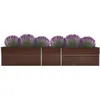 Image de Lit SurÃ©levÃ© De Jardin Acier GalvanisÃ© 400x80x45 Cm Marron